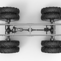 Chassis of Vintage Monster Truck with double wheels 1:25 - Thumbnail 8