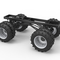 Chassis of Vintage Monster Truck with double wheels 1:25 - Thumbnail 9