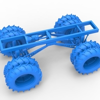 Chassis of Vintage Monster Truck with double wheels 1:25 - Thumbnail 13