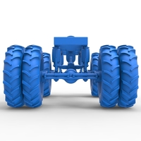 Chassis of Vintage Monster Truck with double wheels 1:25 - Thumbnail 16
