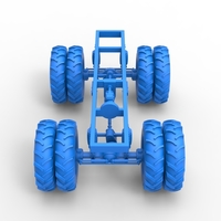 Chassis of Vintage Monster Truck with double wheels 1:25 - Thumbnail 17