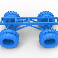 Chassis of Vintage Monster Truck with double wheels 1:25 - Thumbnail 19