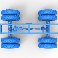 Chassis of Vintage Monster Truck with double wheels 1:25 - Thumbnail 20