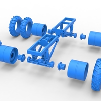 Chassis of Vintage Monster Truck with double wheels 1:25 - Thumbnail 23