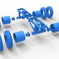 Chassis of Vintage Monster Truck with double wheels 1:25 - Thumbnail 25