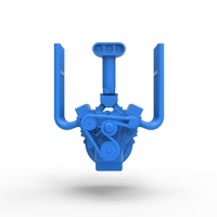 Engine V8 for Vintage Monster truck Scale 1:25 - Thumbnail 4