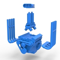 Engine V8 for Vintage Monster truck Scale 1:25 - Thumbnail 12