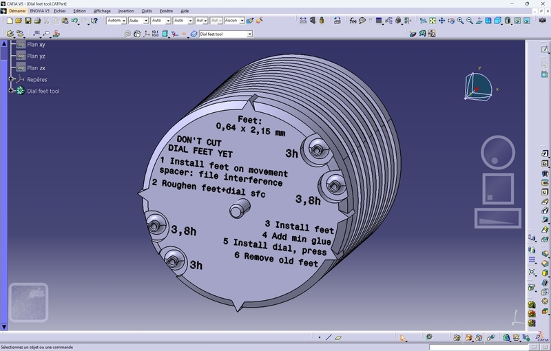 Seiko 28,5 dial feet installation tool