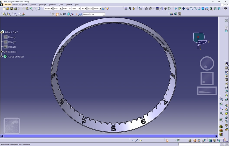 Seiko SKX007 Hours chapter ring