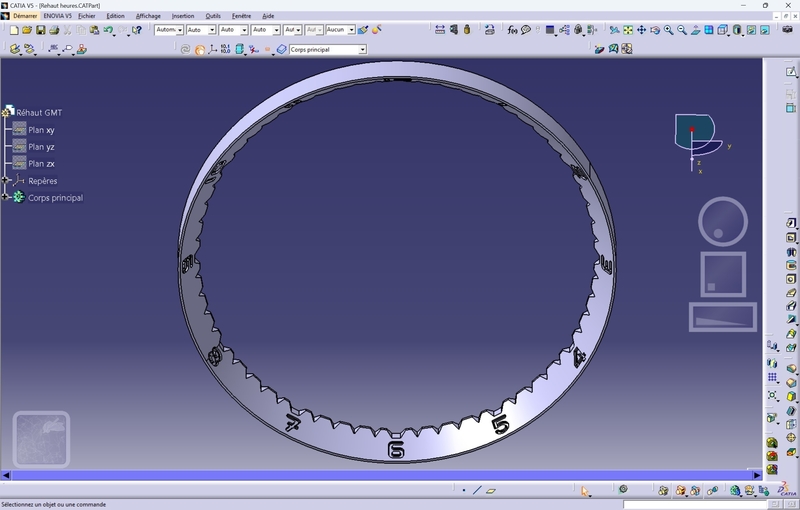 Seiko SKX007 Hours chapter ring