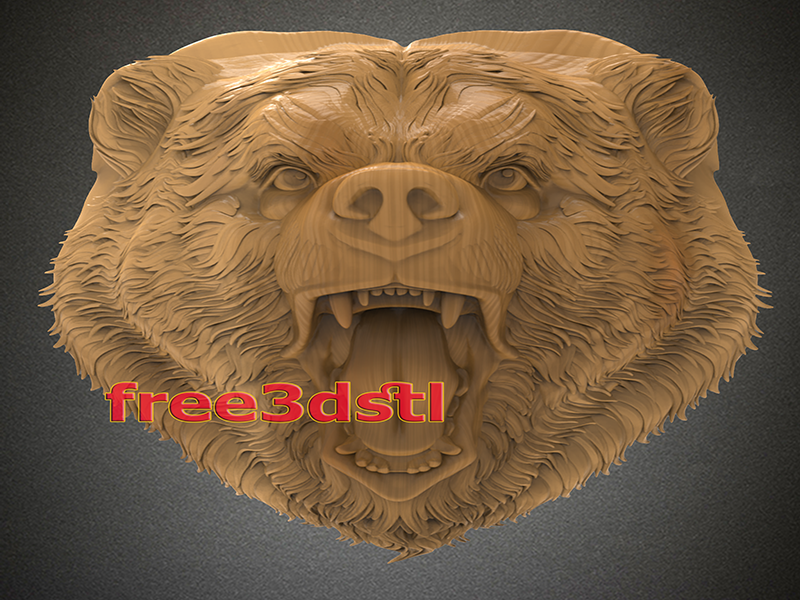 Angry bear 3D STL Model