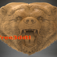 Angry bear 3D STL Model - Thumbnail 4