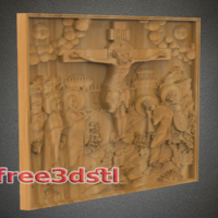 Crucifixion of Jesus 3D STL Model - Thumbnail 2