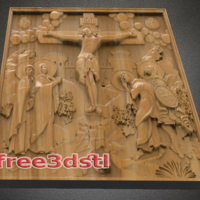 Crucifixion of Jesus 3D STL Model - Thumbnail 4