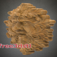 Green man 3D STL Model - Thumbnail 3
