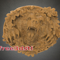 grizzly bear 3D STL Model - Thumbnail 1