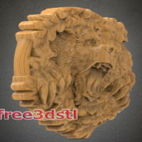 grizzly bear 3D STL Model - Thumbnail 2