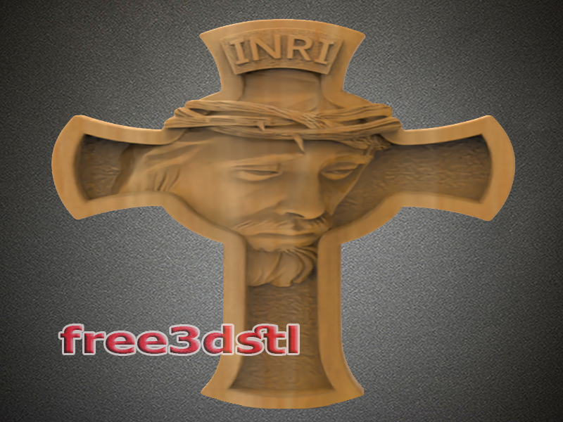 Jesus Cross 3D STL Model