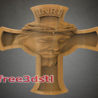 Jesus Cross 3D STL Model - Thumbnail 1
