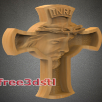 Jesus Cross 3D STL Model - Thumbnail 2