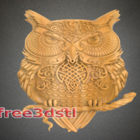 Owl 3D STL Model - Thumbnail 1