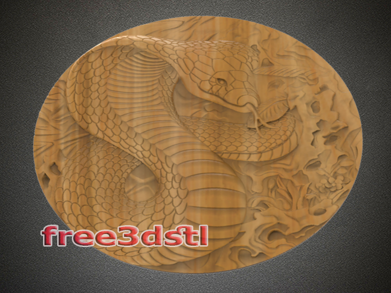 Snake 3D STL Model