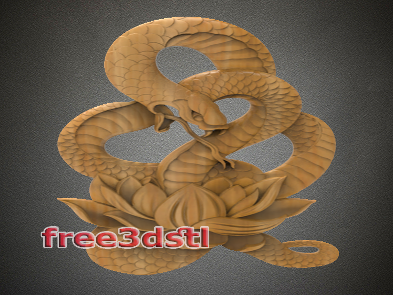 snake Lotus 3D STL Model
