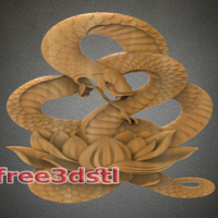 snake Lotus 3D STL Model - Thumbnail 1