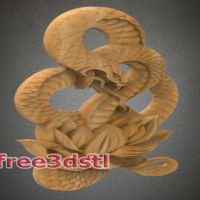 snake Lotus 3D STL Model - Thumbnail 3