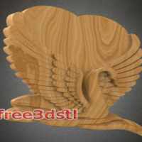 Swan with heart 3D STL Model - Thumbnail 3