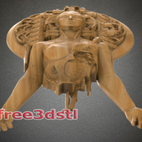 Wall cyborg 3D STL Model - Thumbnail 2