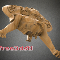 Wall cyborg 3D STL Model - Thumbnail 3