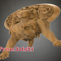 Wall cyborg 3D STL Model - Thumbnail 4