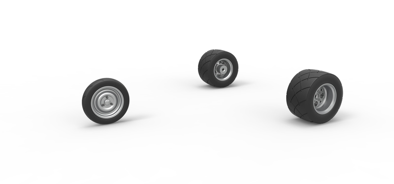 Wheel Set of Ape car proto Scale 1:25