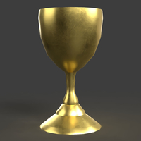 3D Printable Golden Goblet - Thumbnail 1