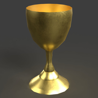 3D Printable Golden Goblet - Thumbnail 2