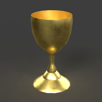 3D Printable Golden Goblet - Thumbnail 3