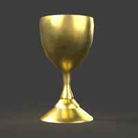 3D Printable Golden Goblet - Thumbnail 5