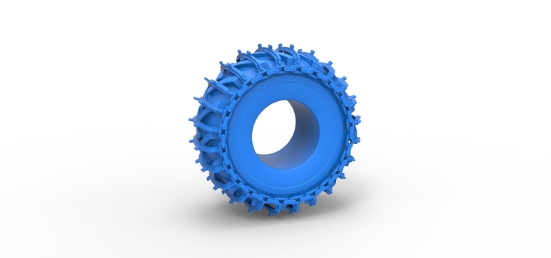 Tire of Timberjack with single wheel track Scale 1:25