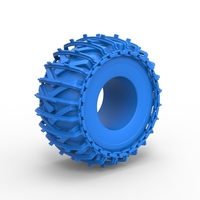 Tire of Timberjack with single wheel track Scale 1:25 - Thumbnail 2