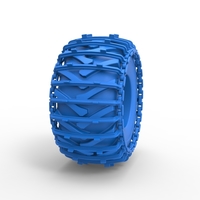 Tire of Timberjack with single wheel track Scale 1:25 - Thumbnail 3