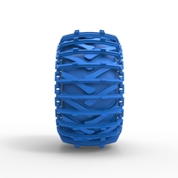 Tire of Timberjack with single wheel track Scale 1:25 - Thumbnail 4