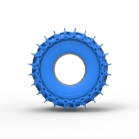 Tire of Timberjack with single wheel track Scale 1:25 - Thumbnail 5