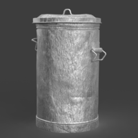 Trash Can STL File | Printable Urban Garbage Bin - Thumbnail 1
