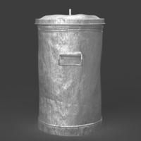 Trash Can STL File | Printable Urban Garbage Bin - Thumbnail 2