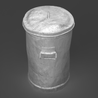 Trash Can STL File | Printable Urban Garbage Bin - Thumbnail 3