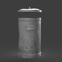 Trash Can STL File | Printable Urban Garbage Bin - Thumbnail 7