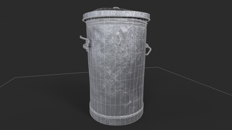 Trash Can STL File | Printable Urban Garbage Bin