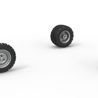Wheel Set of Ape car proto for dirt Scale 1:25 - Thumbnail 1