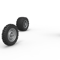 Wheel Set of Ape car proto for dirt Scale 1:25 - Thumbnail 2
